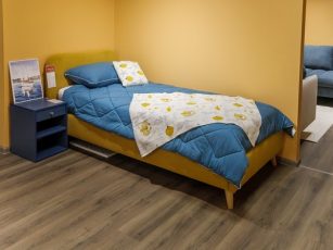 Кровать Лайтси 90 Velvet Mustard